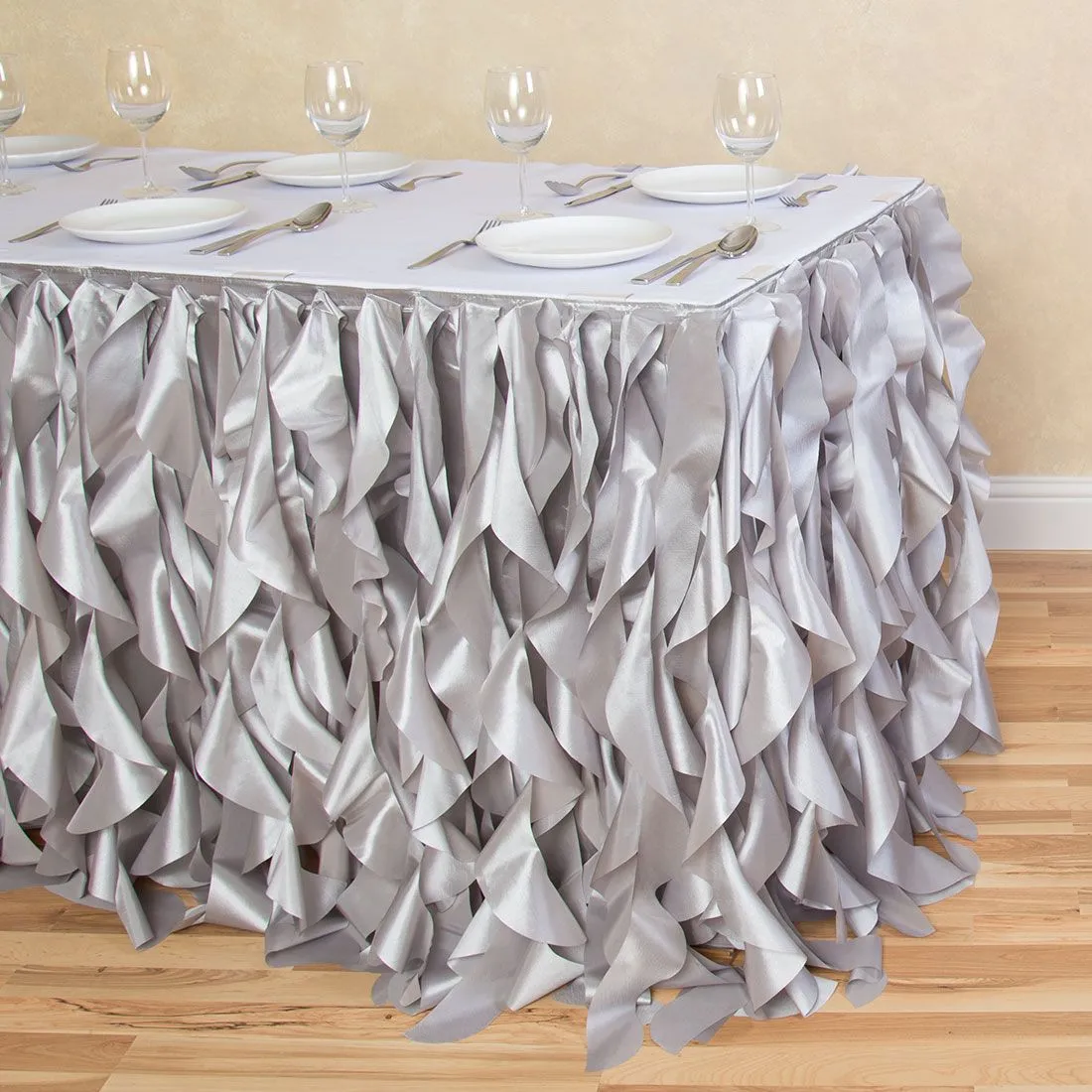 17 ft. Curly Willow Table Skirt (13 Colors)