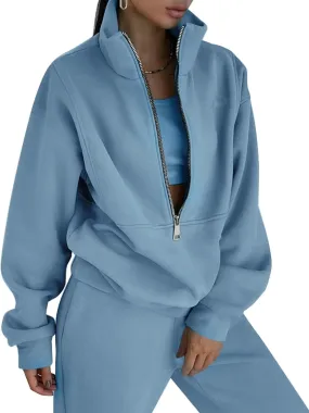 Eisctnd Womens Fleece 2 Piece Sweatsuit Lounge Set Long Sleeve Sweatshirt Jogger Pants Tracksuit Sweatsuit 2025 Fall Sets