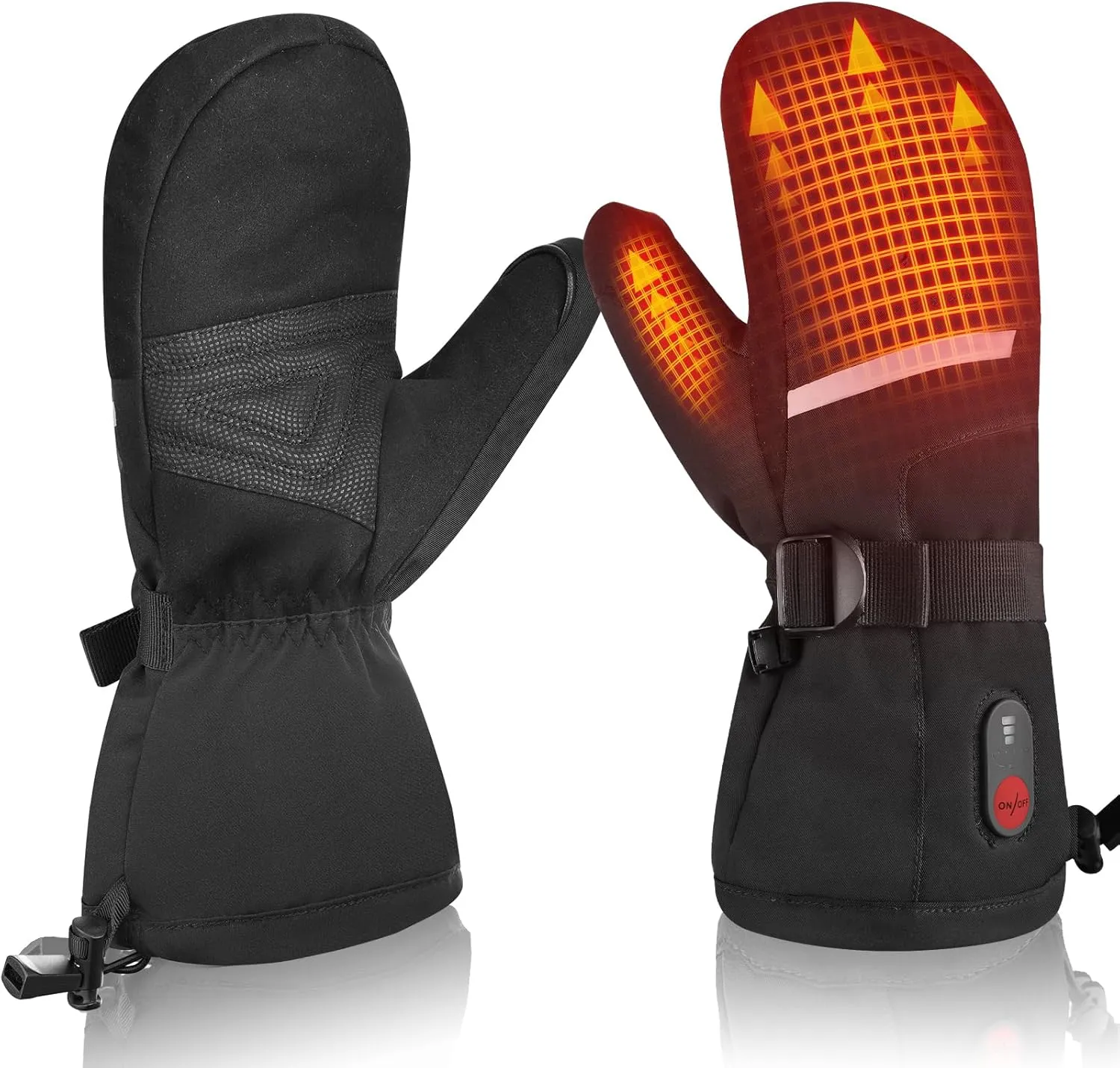 Heated Gloves - Unisex Winter Ski Gloves with Rechargeable Electric Heating for Skiing, Snowboarding, Snow Hiking, Hunting & Outdoor Activities