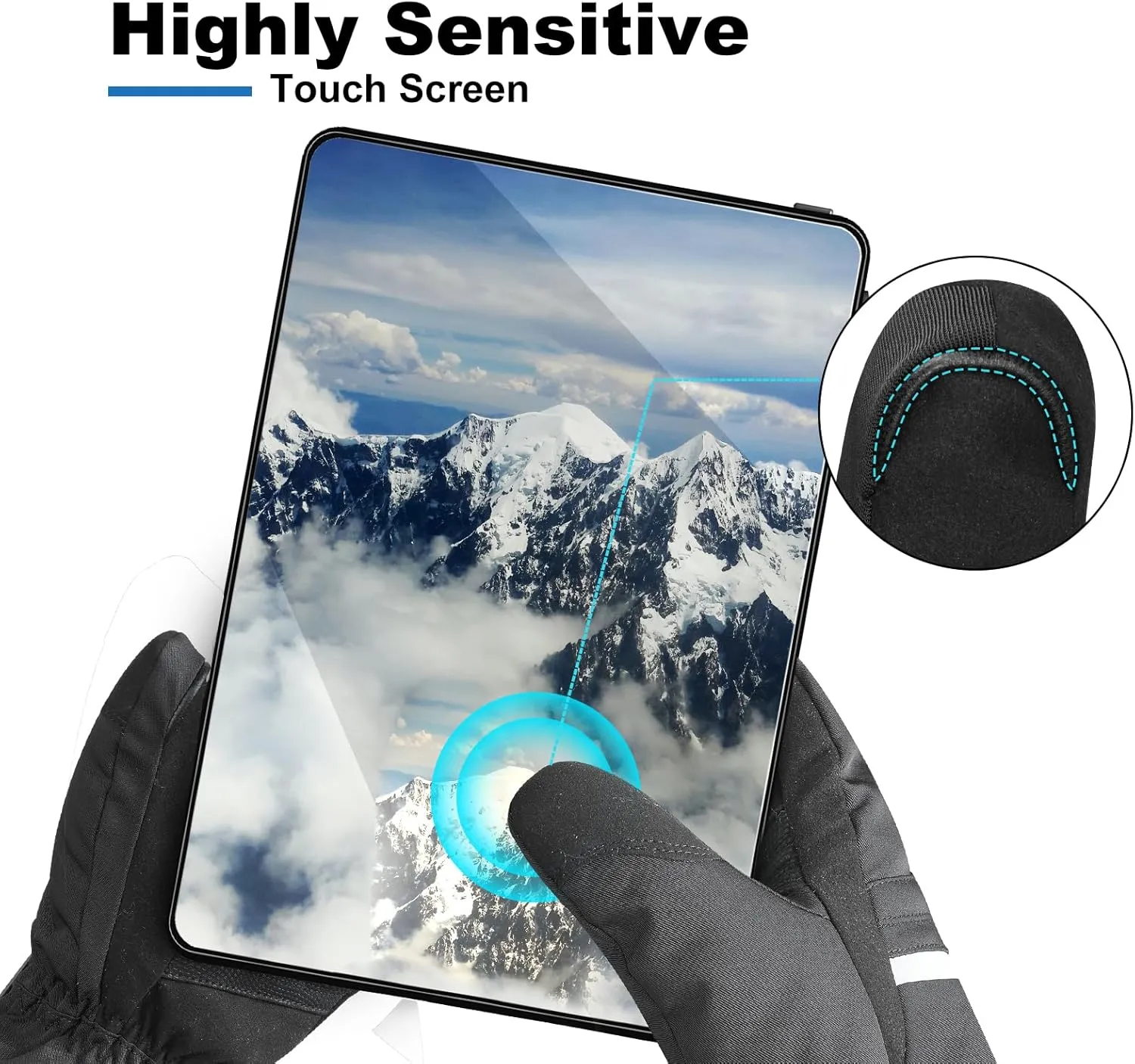 Heated Gloves - Unisex Winter Ski Gloves with Rechargeable Electric Heating for Skiing, Snowboarding, Snow Hiking, Hunting & Outdoor Activities