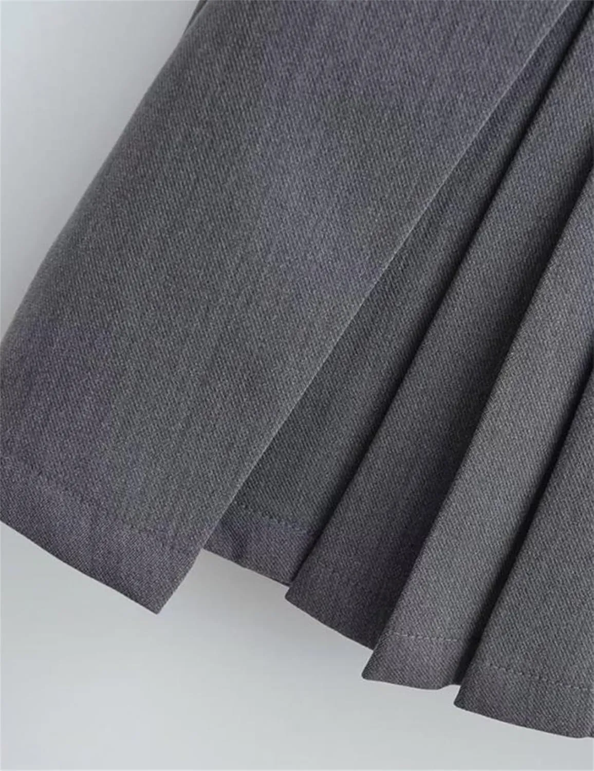 Joe Wenko Women's Pleated A-Line Uniform Belted Mini Skirt