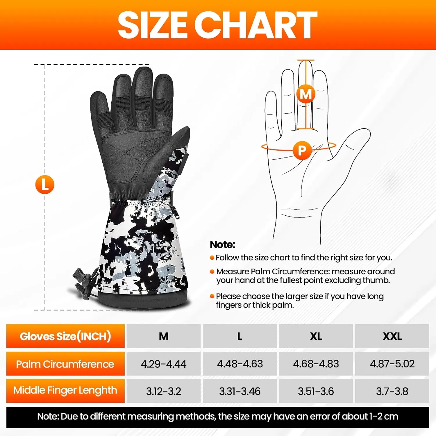 MADETEC Heated Gloves for Men & Women, 7.4V Rechargeable Battery, Touchscreen, Waterproof, Electric Heated Gloves for Winter Skiing, Hiking, Camping, Riding
