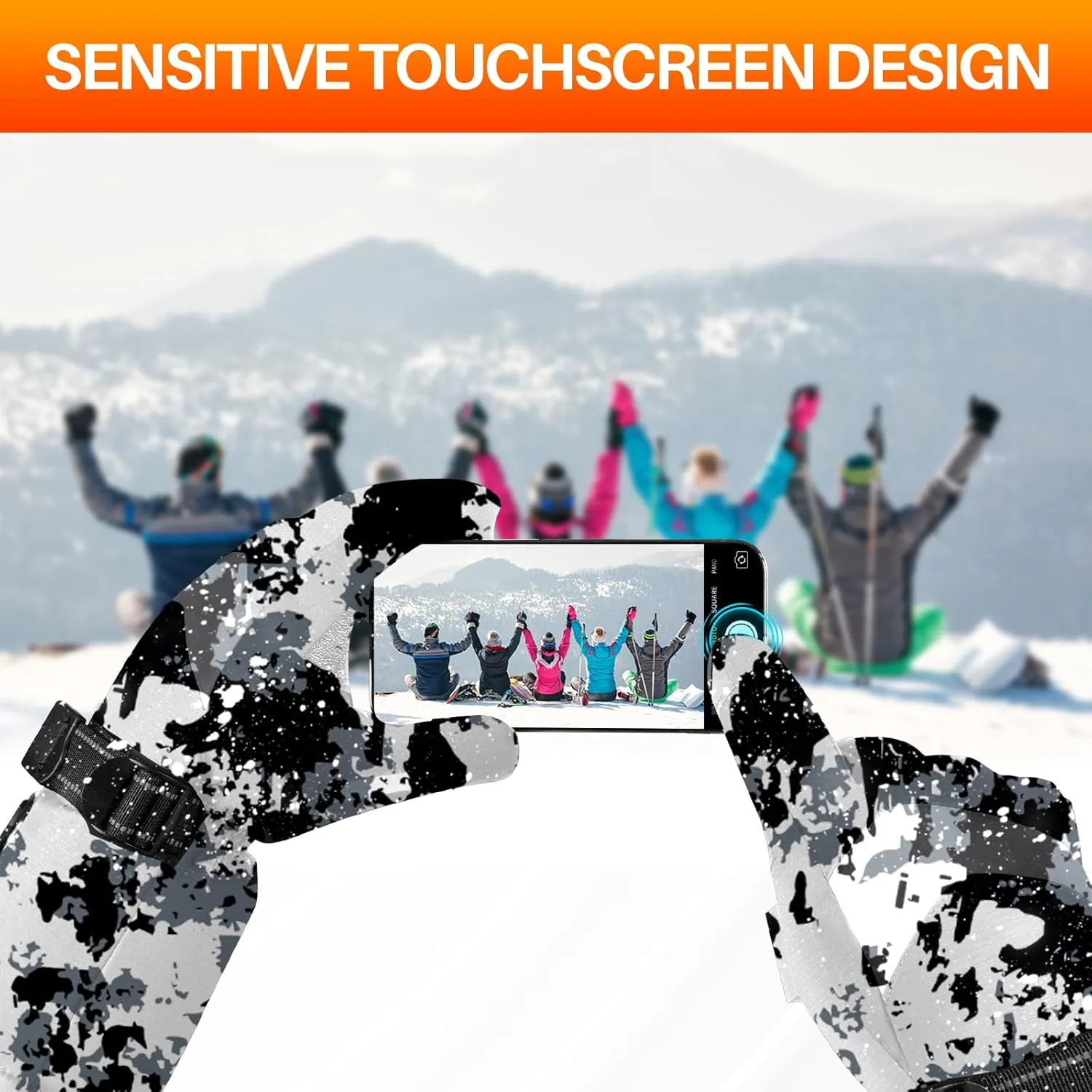 MADETEC Heated Gloves for Men & Women, 7.4V Rechargeable Battery, Touchscreen, Waterproof, Electric Heated Gloves for Winter Skiing, Hiking, Camping, Riding