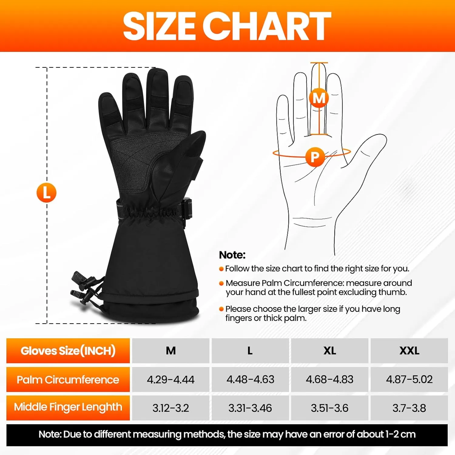 MADETEC Heated Gloves for Men Women,7.4V 22.2Wh Rechargeable Battery Electric Heated Gloves,Full Touchscreen Waterproof Ski Winter Gloves for Outdoor Skiing Hunting Hiking