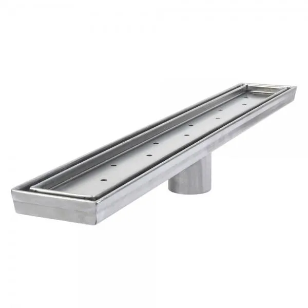 Marine Grade 316 Stainless Steel Linear Shower Drain (Trench and Grate Only)