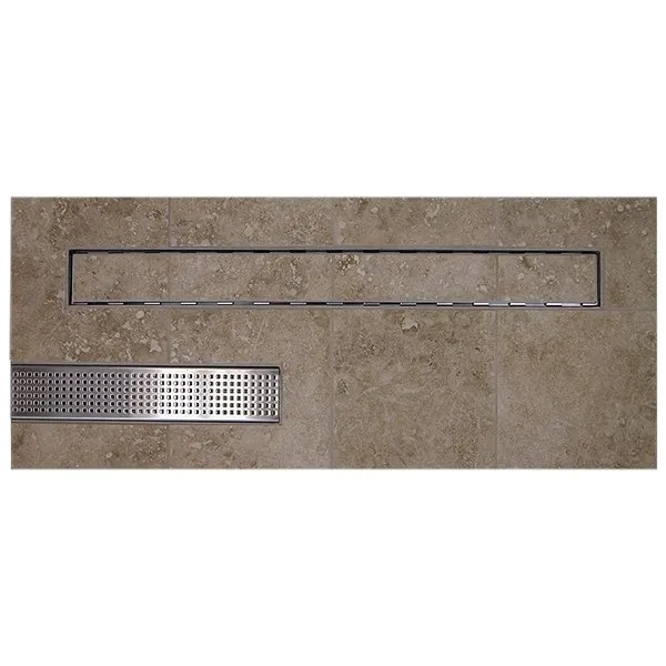 Marine Grade 316 Stainless Steel Linear Shower Drain (Trench and Grate Only)