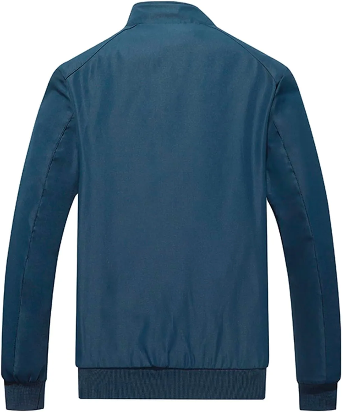 Men's Lightweight Full Zip Jacket Stand Collar Thin Outerwear Windbreaker Golf Zipper Coat Casual Bomber Jackets