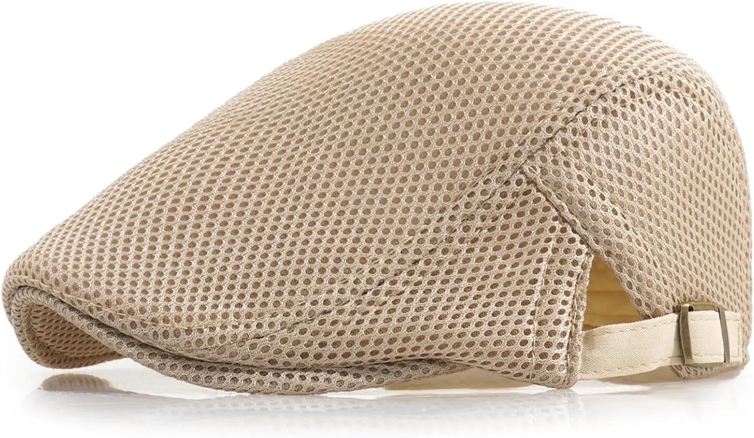Men's Mesh Cap Breathable Summer Newsboy Hat Adjustable Beret Ivy Cap Irish Cabbie Driving Hunting Hats