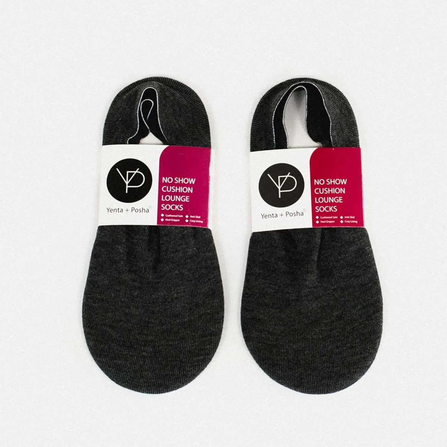 No Show Cushion Lounge Slipper Sock for Women with Anti-Skid Bottom and Heel Grippers
