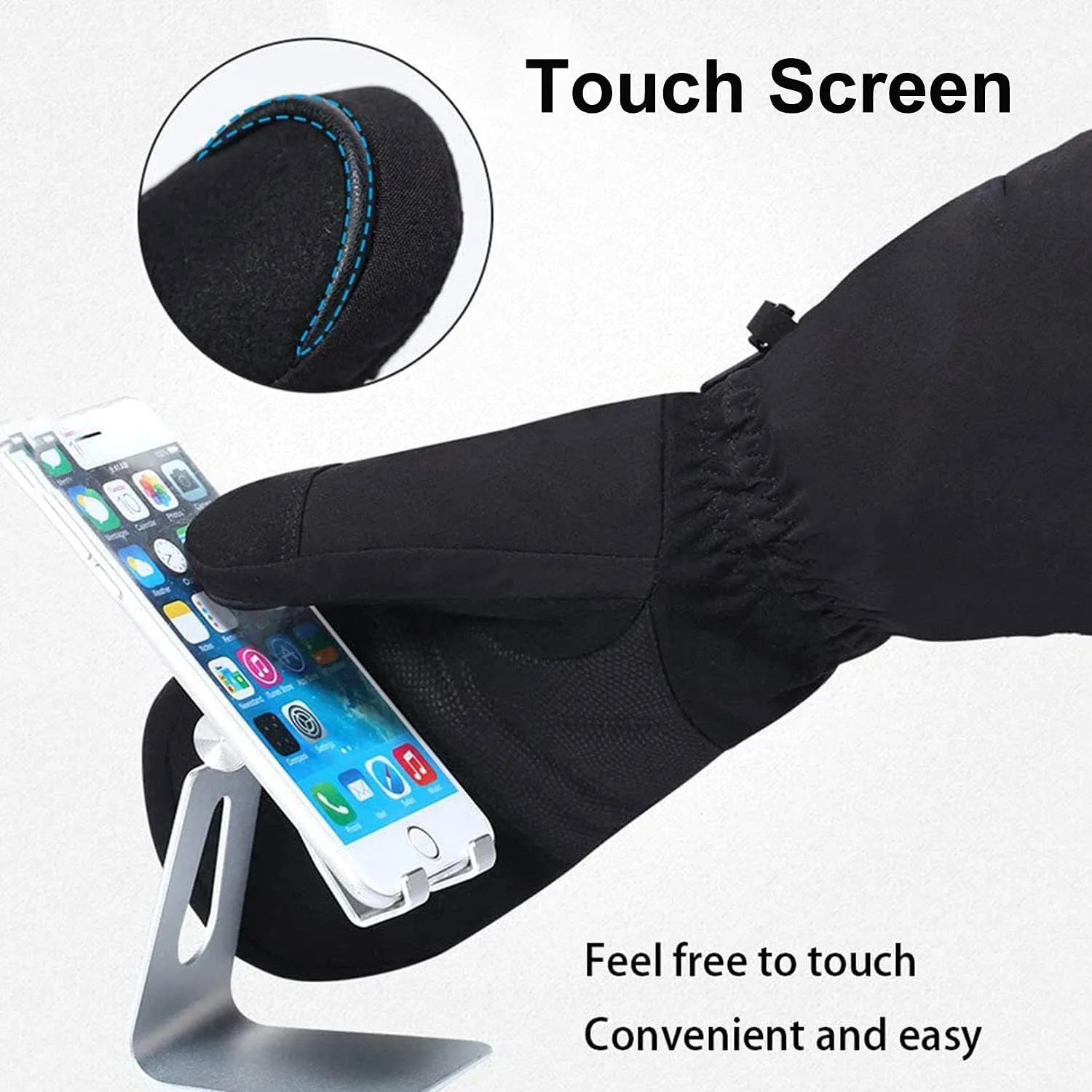 SAVIOR HEAT Heated Mittens Battery Ski Gloves, Electric Rechargeable Mitts for Skiing Camping Hiking Arthritis Hands Men Women