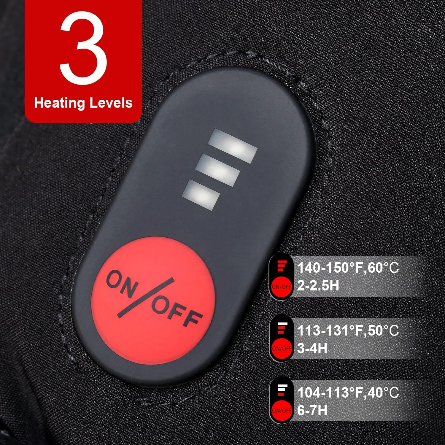 SAVIOR HEAT Heated Mittens Battery Ski Gloves, Electric Rechargeable Mitts for Skiing Camping Hiking Arthritis Hands Men Women