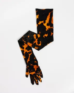 Velvet Gloves in Orange