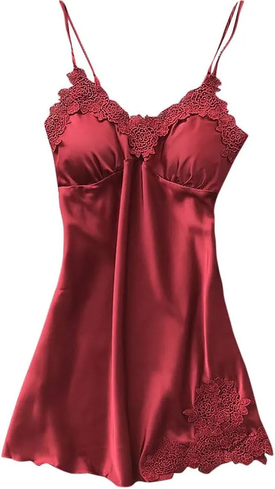 Women's Lingerie Sets Soft Nightwear Floral Embroidery Sheer Teddy Babydoll Embroidery Leotard with Suspender Belt