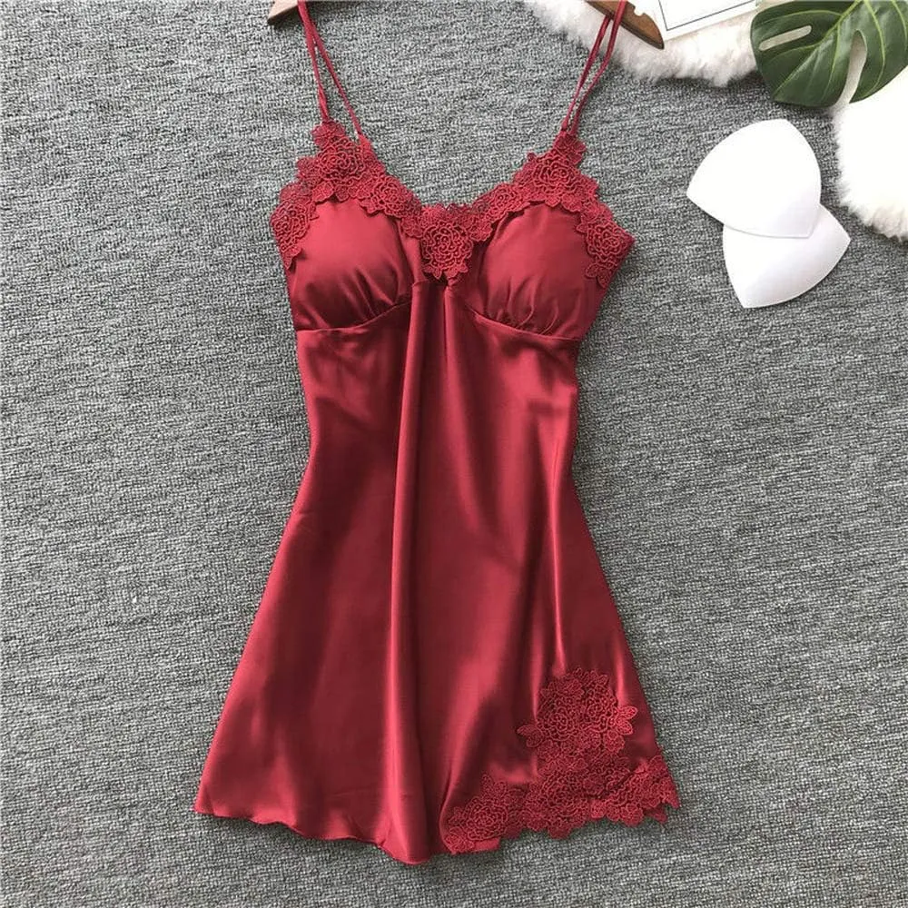 Women's Lingerie Sets Soft Nightwear Floral Embroidery Sheer Teddy Babydoll Embroidery Leotard with Suspender Belt