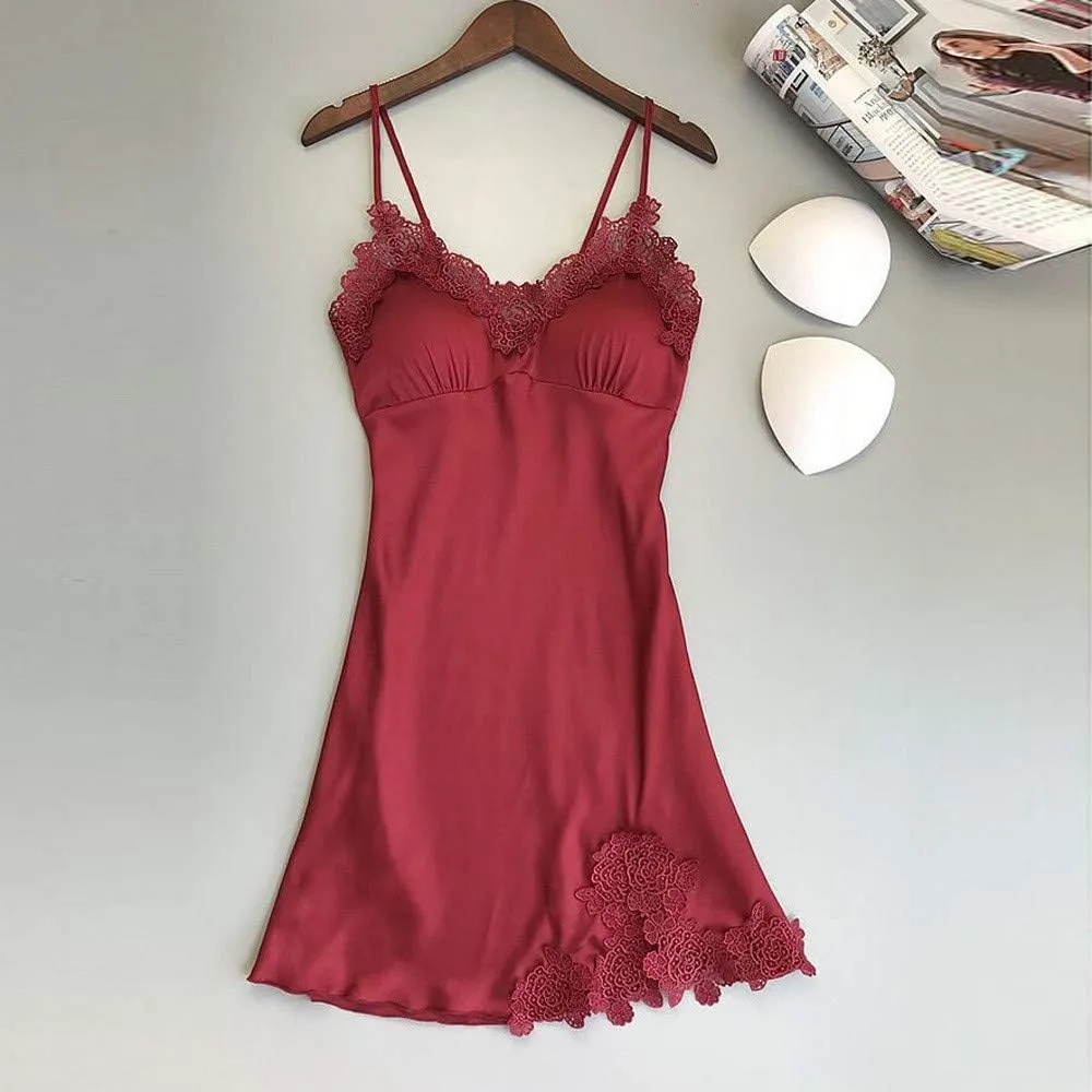 Women's Lingerie Sets Soft Nightwear Floral Embroidery Sheer Teddy Babydoll Embroidery Leotard with Suspender Belt