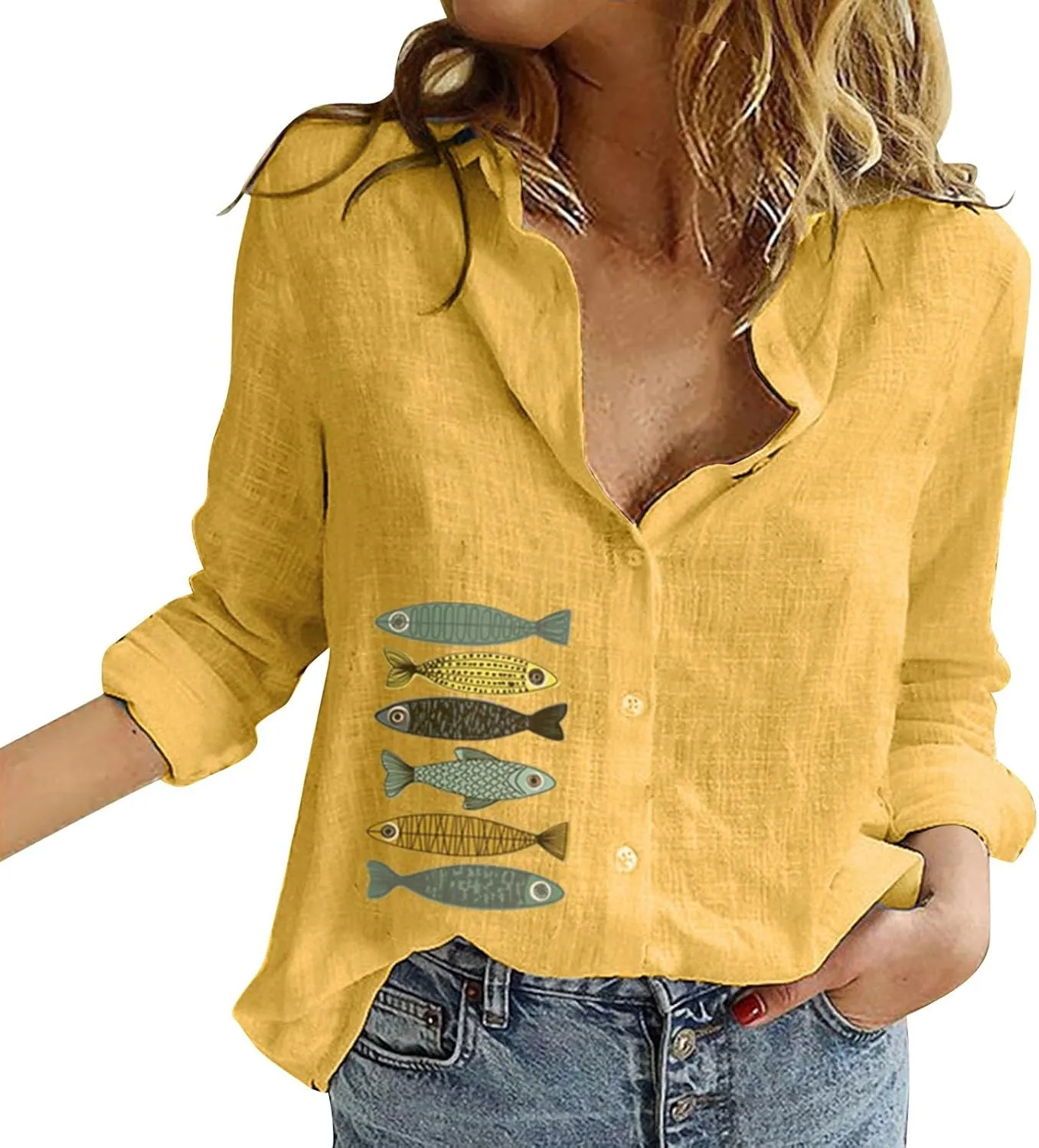Womens Summer Tops Short Sleeve Button Down Cotton Linen Shirt Blouse Plus Size Summer Clothes Outfits 2024